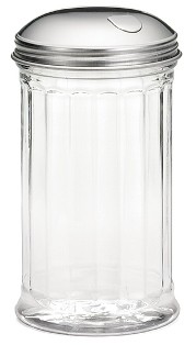 GLASS JAR, W/ SIDE FLAP STAINLESS STEEL TOPS